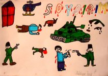 "Трагедия в Ходжалы" в работах юных художников (фотосессия)