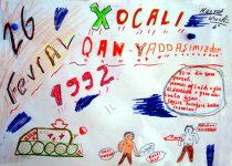 "Трагедия в Ходжалы" в работах юных художников (фотосессия)