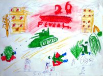 "Трагедия в Ходжалы" в работах юных художников (фотосессия)