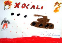 "Трагедия в Ходжалы" в работах юных художников (фотосессия)