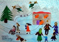 "Трагедия в Ходжалы" в работах юных художников (фотосессия)