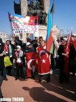 На центральной площади Стамбула начался митинг, посвященный 20-летию  Ходжалинского геноцида (ФОТО)