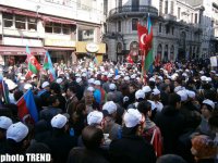 На центральной площади Стамбула начался митинг, посвященный 20-летию  Ходжалинского геноцида (ФОТО)