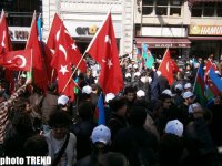 На центральной площади Стамбула начался митинг, посвященный 20-летию  Ходжалинского геноцида (ФОТО)