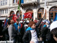 На центральной площади Стамбула начался митинг, посвященный 20-летию  Ходжалинского геноцида (ФОТО)