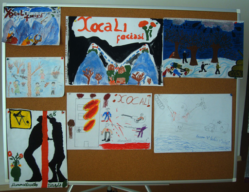 "ХОДЖАЛЫ - 20 лет трагедии" - в рисунках юных художников (фотосессия)