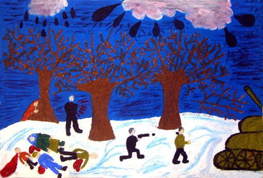 "ХОДЖАЛЫ - 20 лет трагедии" - в рисунках юных художников (фотосессия)