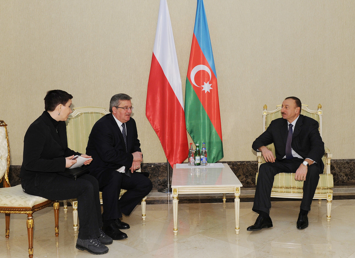 Ильхам Алиев встретился с президентом Польши