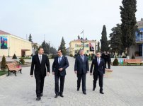 Ильхам Алиев прибыл с визитом в Масаллинский район (ФОТО)