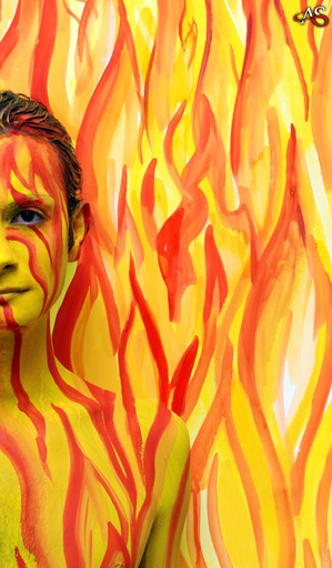 Боди-арт радио-телеведущего ANS «Стихии Новруза» (фотосессия)