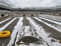 Строительство стадиона в жилом массиве "8-й километр" в Баку (фото)