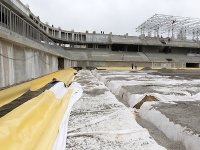 Строительство стадиона в жилом массиве "8-й километр" в Баку (фото)