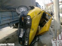 В Баку произошла цепная автоавария - КамАЗ,Mercedes, автобус и "Рено"  (фото)