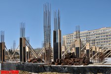 Строящееся здание Центральной научной библиотеки академии наук Азербайджана (фото)