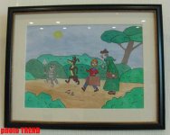 Юная художница Айгюль Мехдиева и ее герои (фотосессия)