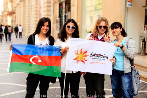 "Azərbaycana Eurovision yaraşır" - креативная акция фан-клуба "Евровидения" (фотосессия)