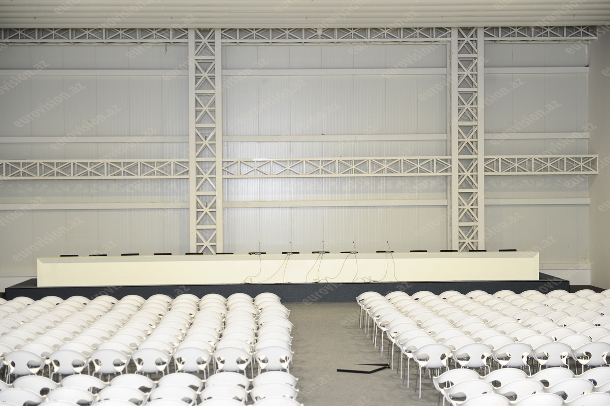 Завершается подготовка к "Евровидению" в "Baku Crystal Hall" (ФОТО)