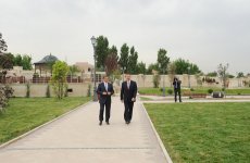 Президент Азербайджана принял участие в открытии парка в Сураханском районе Баку (ФОТО)