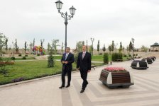 Президент Азербайджана принял участие в открытии парка в Сураханском районе Баку (ФОТО)