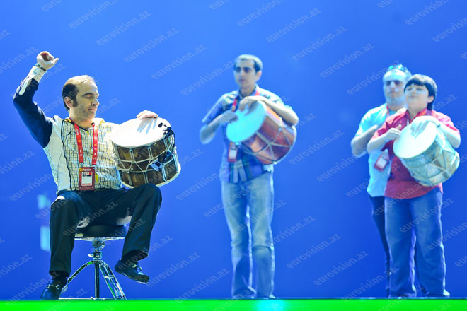 В "Baku Crystal Hall" прошла репетиция ритм-группы "Натиг" (видео)