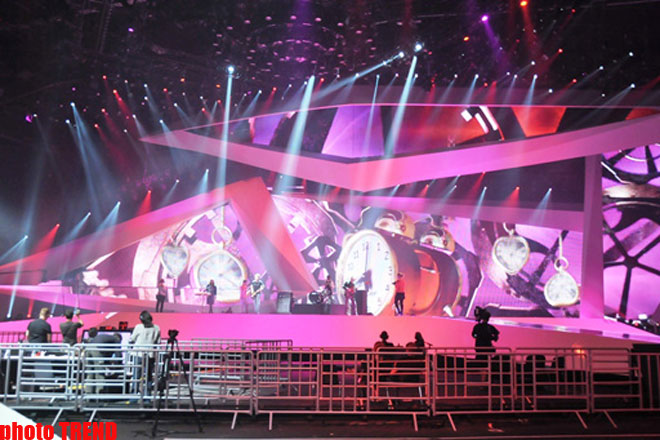 В Баку прошла репетиция израильских участников "Евровидения-2012" (ФОТО)