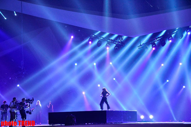 Фаворит "Евровидения-2012" на сцене "Baku Crystal Hall"  (ФОТО)