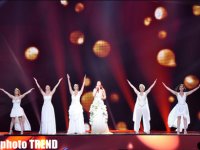 Самая юная участница "Евровидения" Ева на сцене "Baku Crystal Hall" (фотосессия)