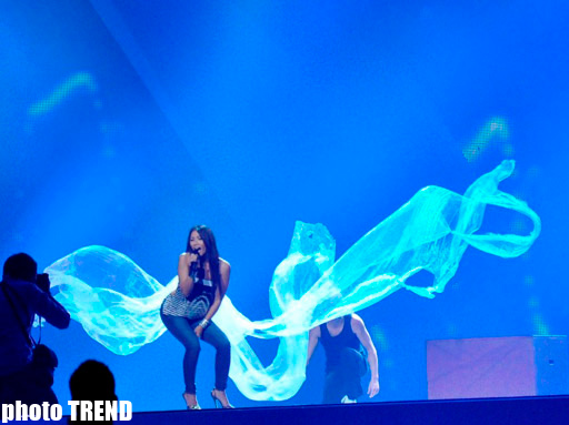 Репетиция представительницы Франции Анггун в "Baku Crystal Hall" (ФОТО)