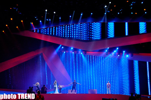 Репетиция представительницы Франции Анггун в "Baku Crystal Hall" (ФОТО)