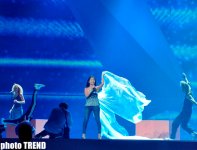 Репетиция представительницы Франции Анггун в "Baku Crystal Hall" (ФОТО)