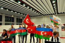 Азербайджанские и турецкие журналисты приняли участие в прямом эфире TRT в пресс-центре "Baku Crystal Hall"  (фото)