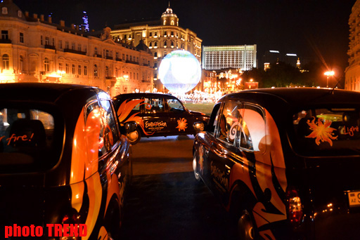 Ночной Баку отмечает финал «Евровидения-2012» (ФОТО)