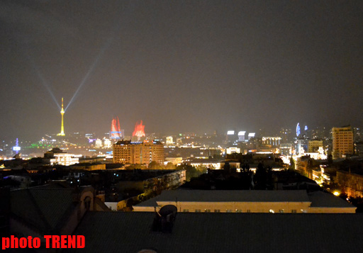 Ночной Баку отмечает финал «Евровидения-2012» (ФОТО)