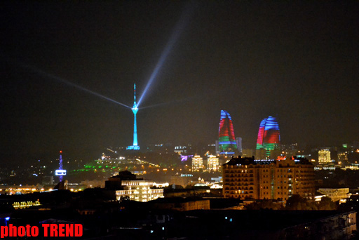 Ночной Баку отмечает финал «Евровидения-2012» (ФОТО)