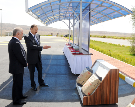 Ильхам Алиев принял участие в открытии Нахчыванского  цементного завода (ФОТО)