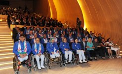 Президент Ильхам Алиев и его супруга приняли участие в церемонии проводов азербайджанских олимпийцев (ФОТО)