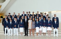 Президент Ильхам Алиев и его супруга приняли участие в церемонии проводов азербайджанских олимпийцев (ФОТО)