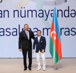 Президент Ильхам Алиев и его супруга приняли участие в церемонии проводов азербайджанских олимпийцев (ФОТО)