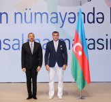 Президент Ильхам Алиев и его супруга приняли участие в церемонии проводов азербайджанских олимпийцев (ФОТО)