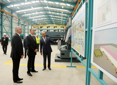 Президент Азербайджана принял участие в открытии Гарадагского завода металлических конструкций (ФОТО)