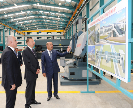 Президент Азербайджана принял участие в открытии Гарадагского завода металлических конструкций (ФОТО)