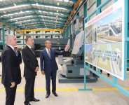 Президент Азербайджана принял участие в открытии Гарадагского завода металлических конструкций (ФОТО)