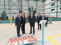 Президент Азербайджана принял участие в открытии Гарадагского завода металлических конструкций (ФОТО)