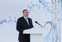 Президент Азербайджана принял участие в церемонии закладки фундамента Ширван-Муганской водопроводной системы (версия 2) (ФОТО)