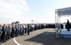 Президент Азербайджана принял участие в церемонии закладки фундамента Ширван-Муганской водопроводной системы (версия 2) (ФОТО)