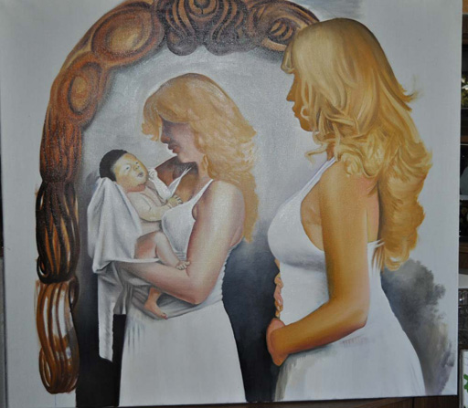 Художник Эльнур Расулов создал семь портретов азербайджанской певицы (фото)