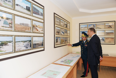Президент Азербайджана принял участие в открытии после реконструкции гарнизона Лянкяранского погранотряда (ФОТО)