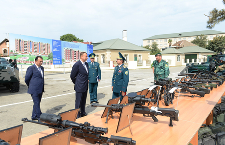 Президент Азербайджана принял участие в открытии после реконструкции гарнизона Лянкяранского погранотряда (ФОТО)