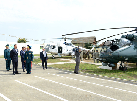 Президент Азербайджана принял участие в открытии после реконструкции гарнизона Лянкяранского погранотряда (ФОТО)