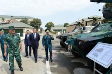 Президент Азербайджана принял участие в открытии после реконструкции гарнизона Лянкяранского погранотряда (ФОТО)